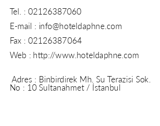 Daphne Hotel iletiim bilgileri